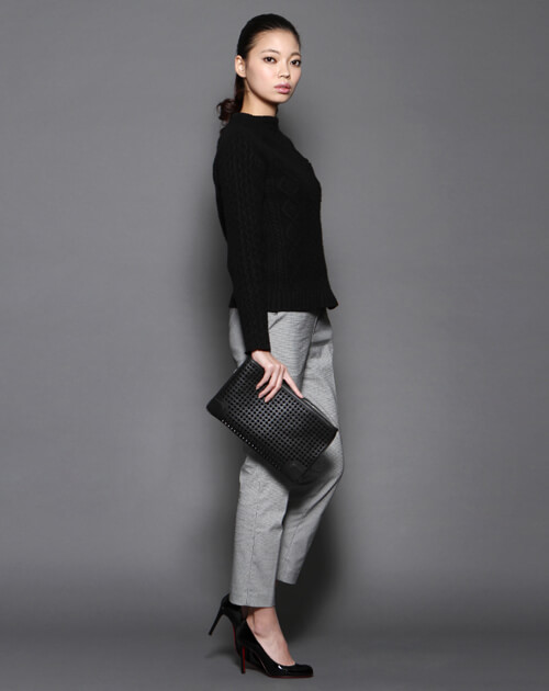クリスチャン ルブタンコピー 　2015年春夏新作カーフスキン　ショルダー付 クラッチバッグLOUBIPOSH CLUTCH CALF PARIS/SPIKES 3120508 CM53